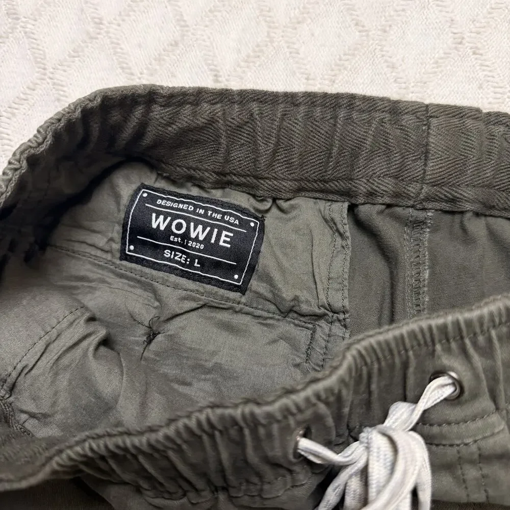 Lot Of 3 Wowie Pants Men L Navy, Kakhi & Green Rambler Chino Joggers Drawstring - Picture 7 of 7
